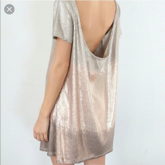 Free People Dresses & Skirts - *HP* Free People rose gold Drenched in Sequins